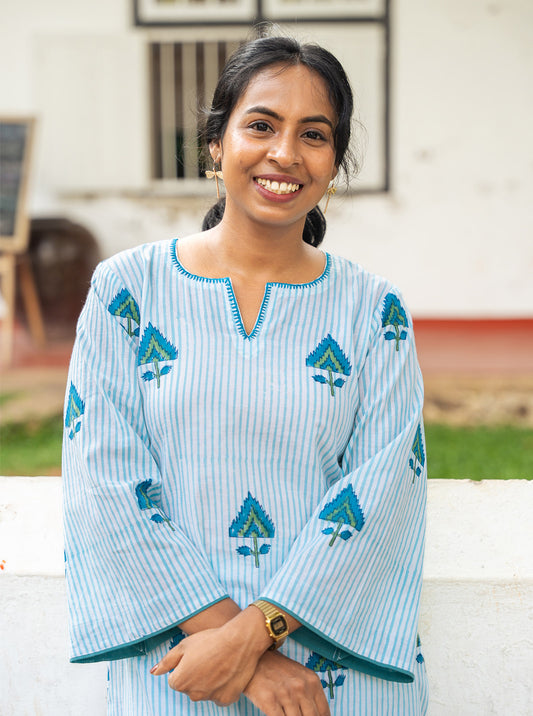 Blublend - Block printed Co-ordset