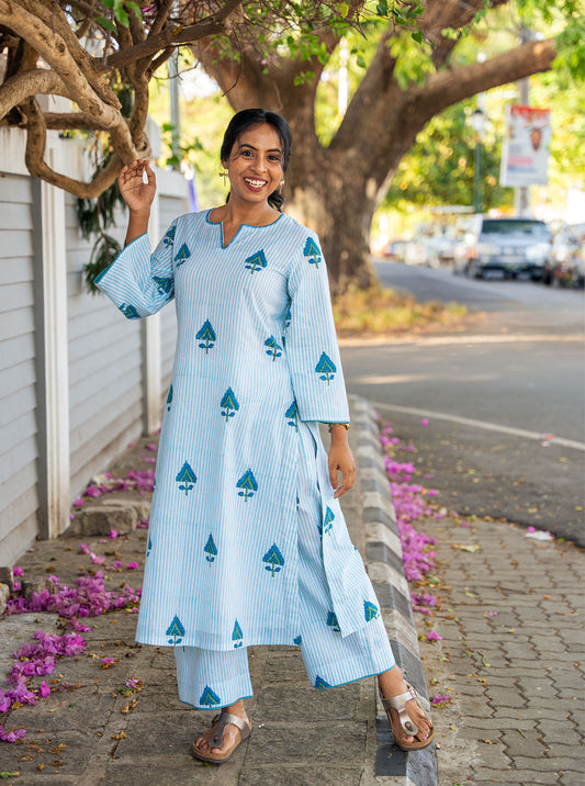 Blublend - Block printed Co-ordset