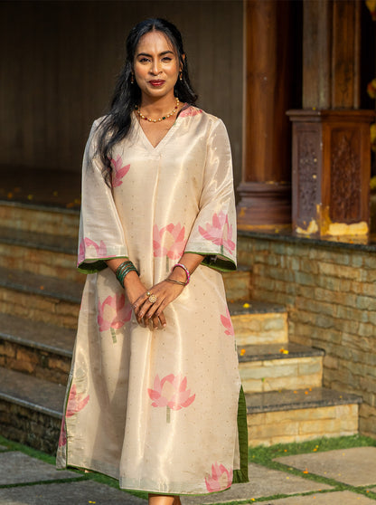 Mathangi festive silk kurti available in sizes XS to 4XL - Ariyaa