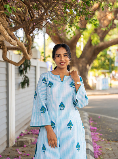 Blublend - Block printed Co-ordset