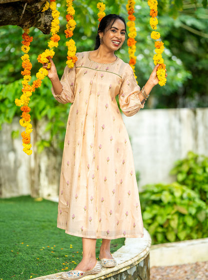 Mythili festive silk kurti available in sizes XS to 4XL for all body types - Ariyaa