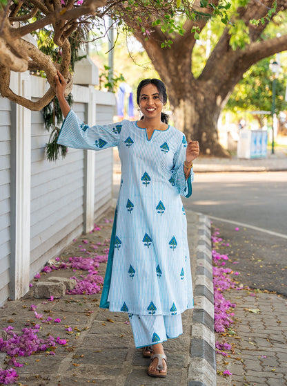 Blublend - Block printed Co-ordset